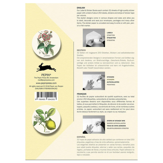 Pepin Press Stickers Stickers Book - Flora