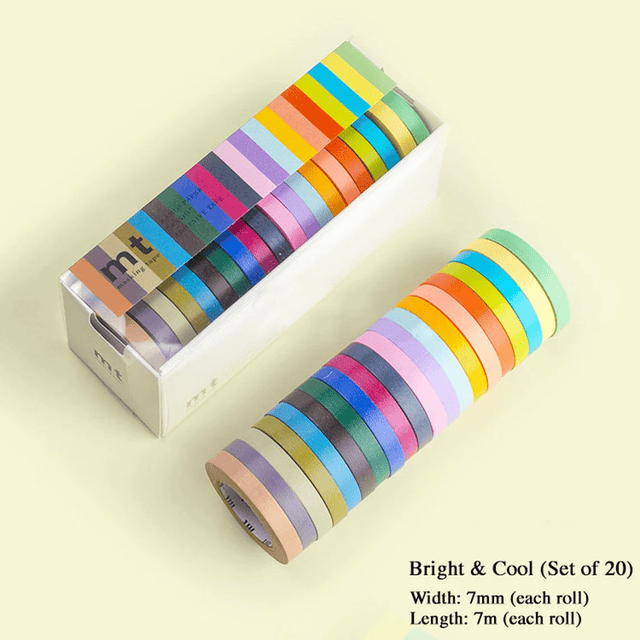 mt Washi Tape Washi Tape Mt - set da 20 slim - 20 colors