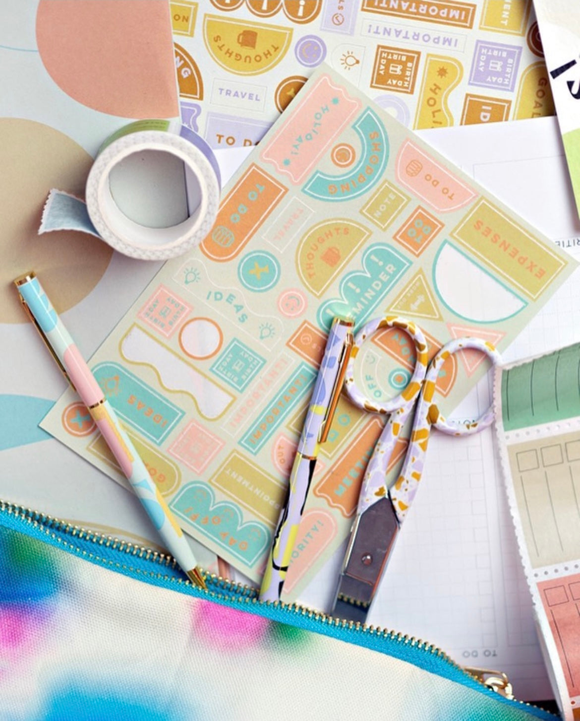 Stickers, timbri e washi tape