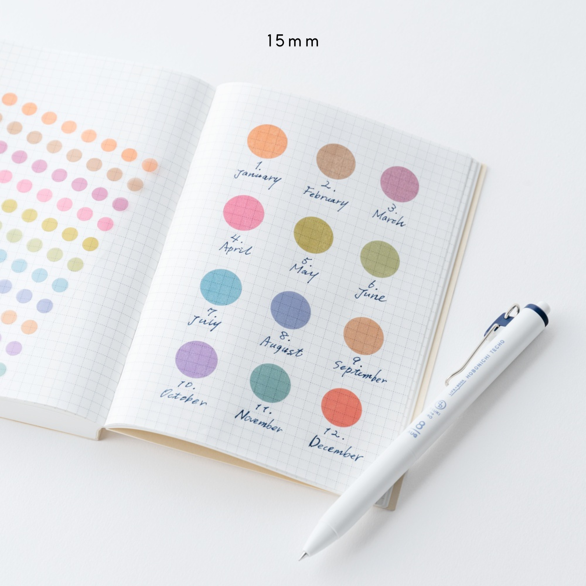 Hobonichi Accessories: TSUKI no IRO: Trasparent Dot Stickers