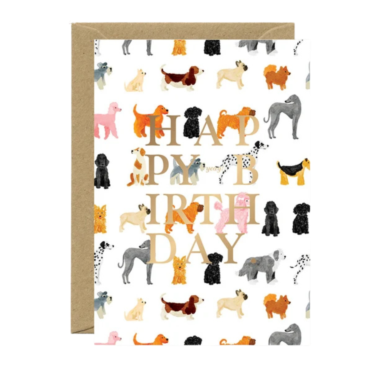 Biglietto Birthday dogs pattern