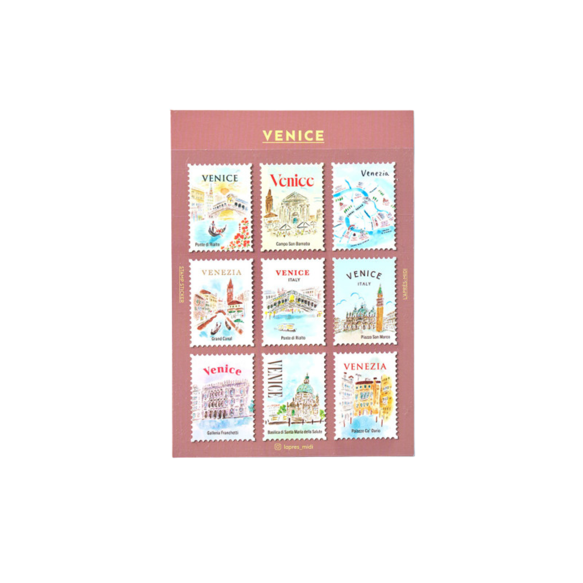 Travel Stamp Stickers - Venice