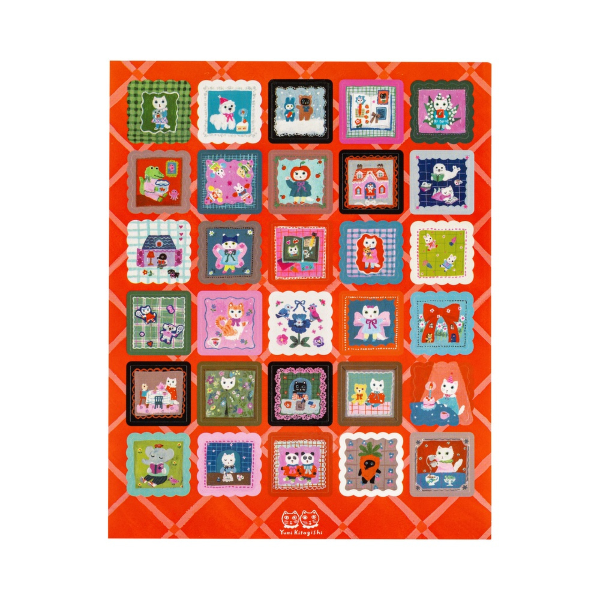 Hobonichi Accessories - Yumi Kitagishi: Stickers - Daily Life of White Cat