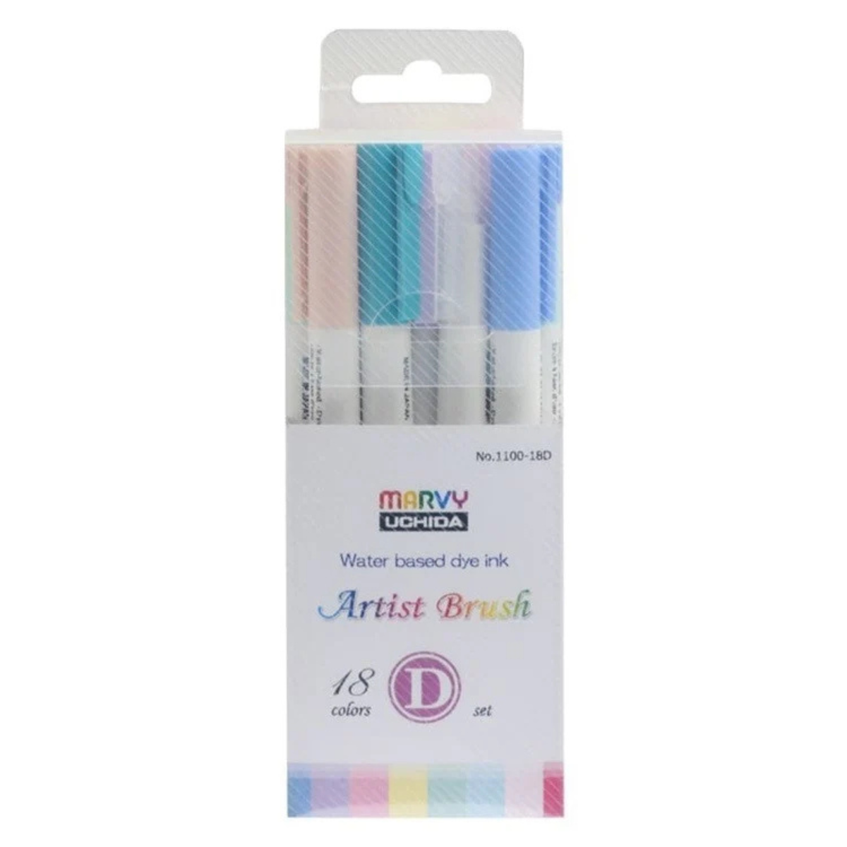 Artist Brush #1100 Marvy Huchida - set 18 colori D