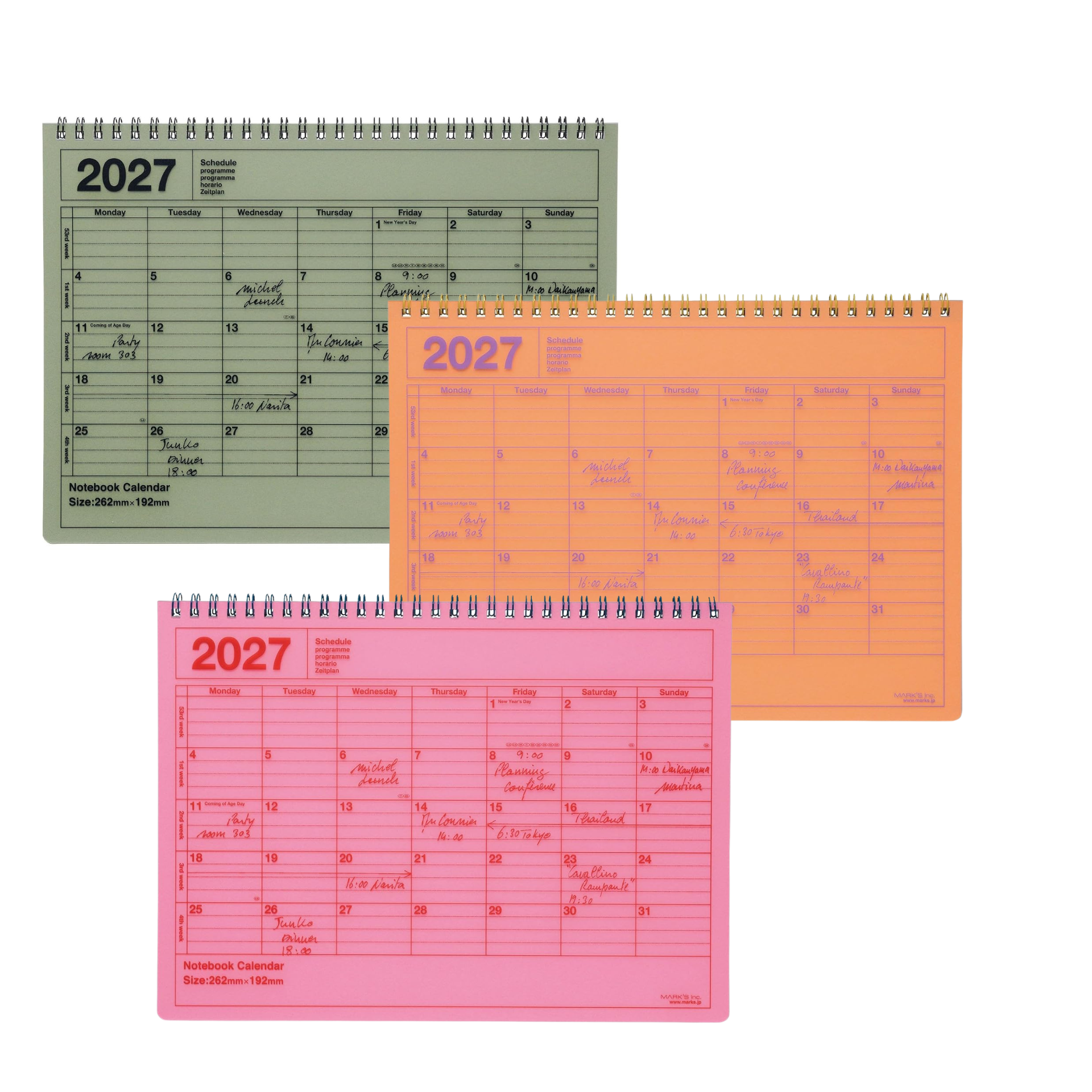 Notebook Calendar 2027