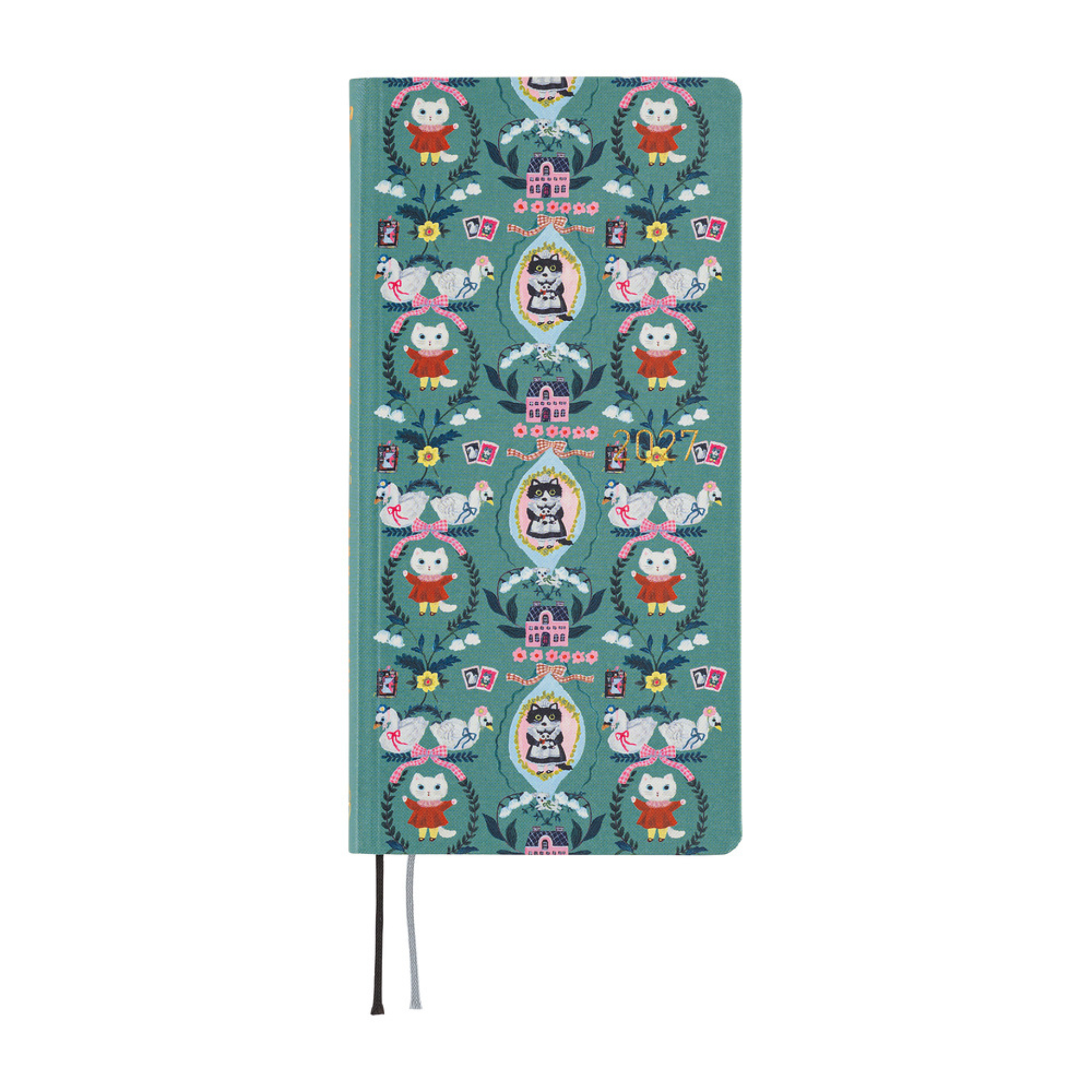 Hobonichi Weeks 2027 - Yumi Kitagishi White Cat Wallpaper