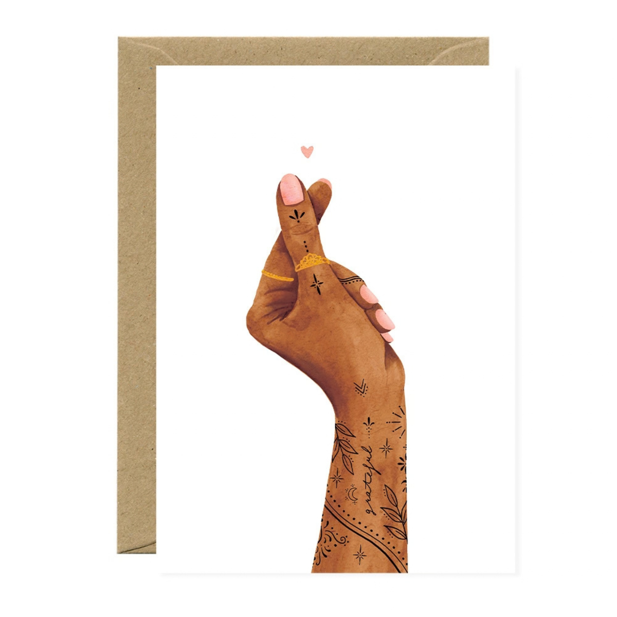 Biglietto Finger Heart