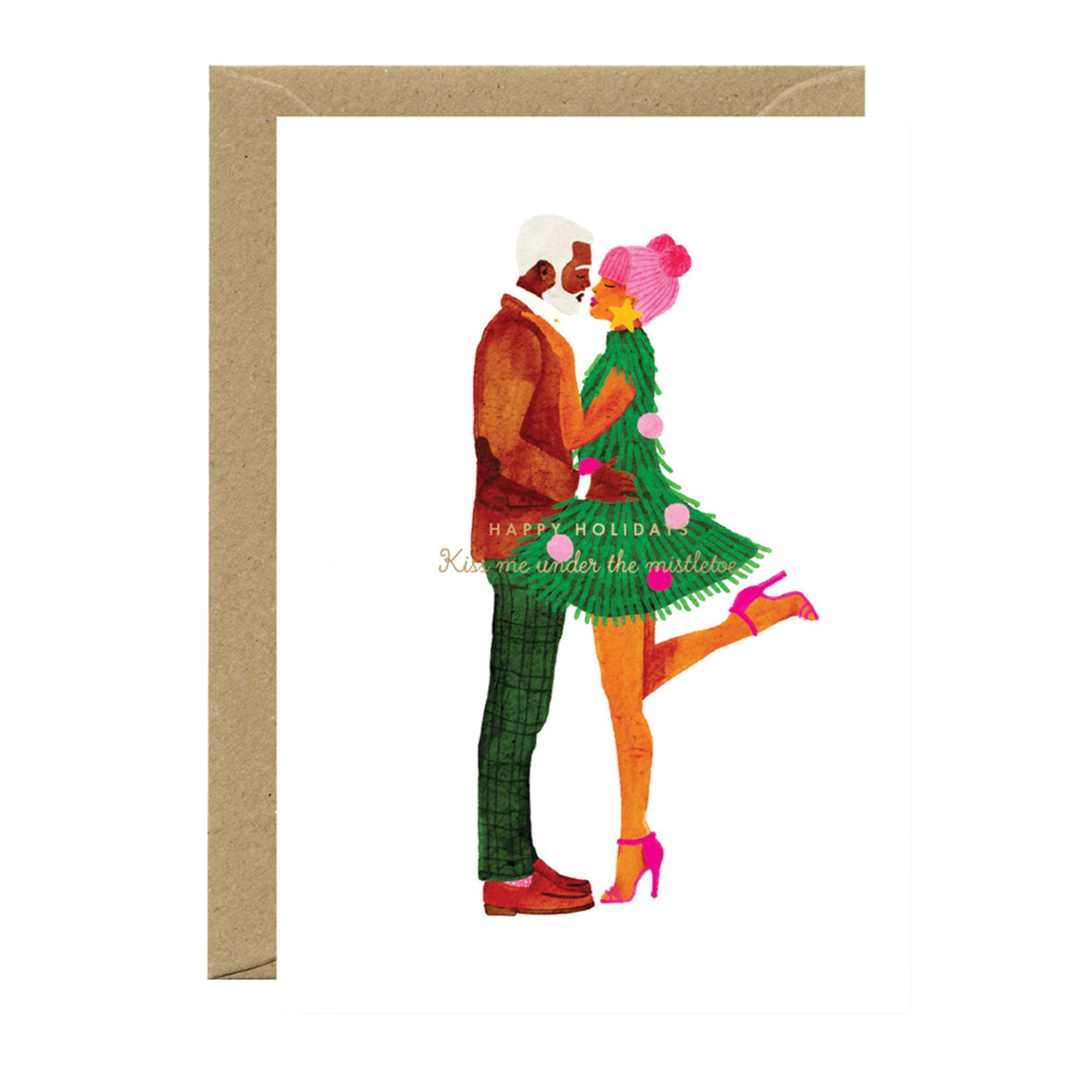 Biglietto Mistletoe Cute Lovers