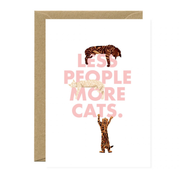 Biglietto Less People More Cats