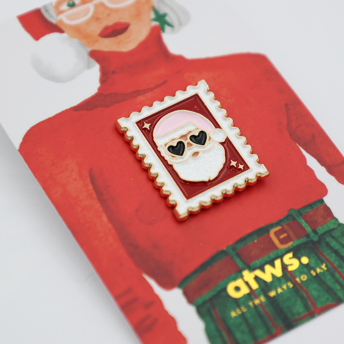 Spilla Santa Stamp