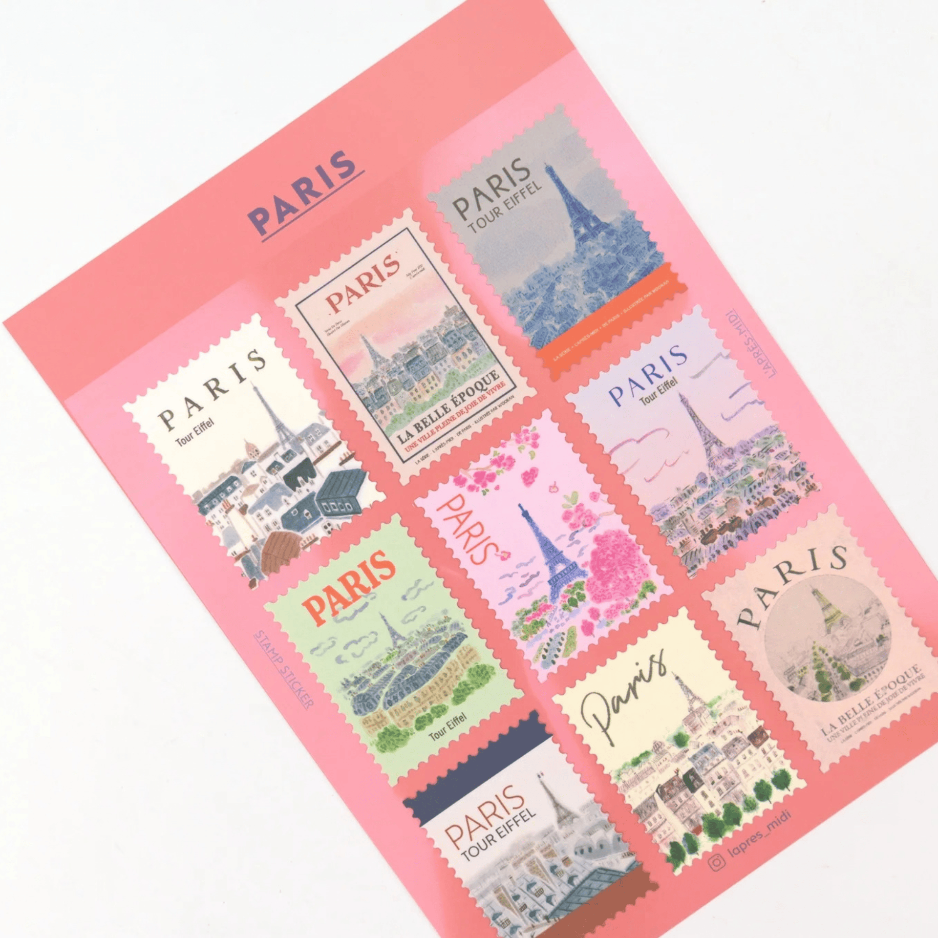 Travel Stamp Stickers - Paris n.2