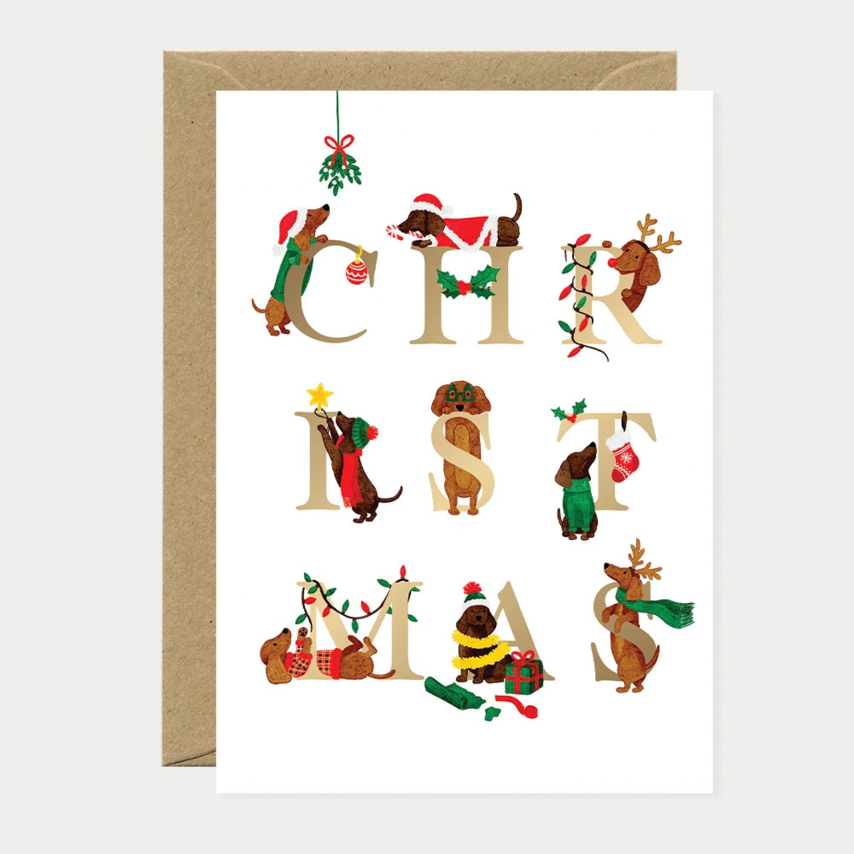 Biglietto Christmas Dachshunds