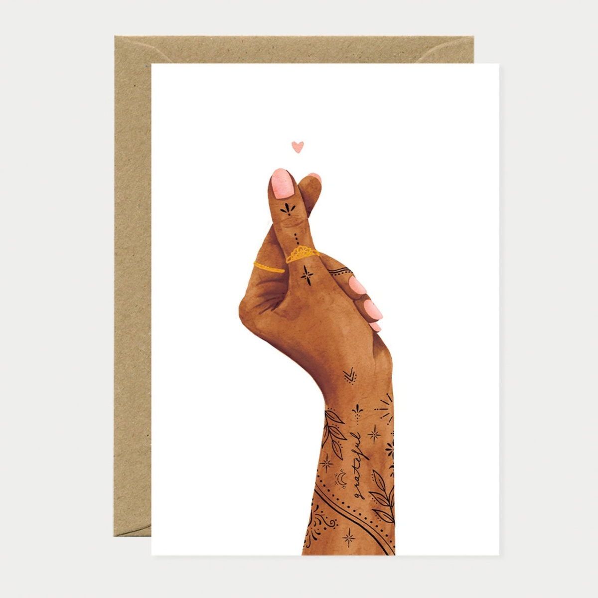 Biglietto Finger Heart