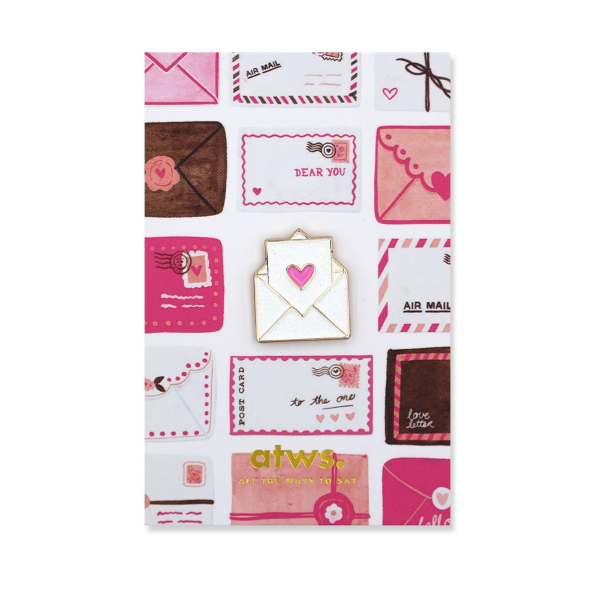 Spilla Glitter Love Letter