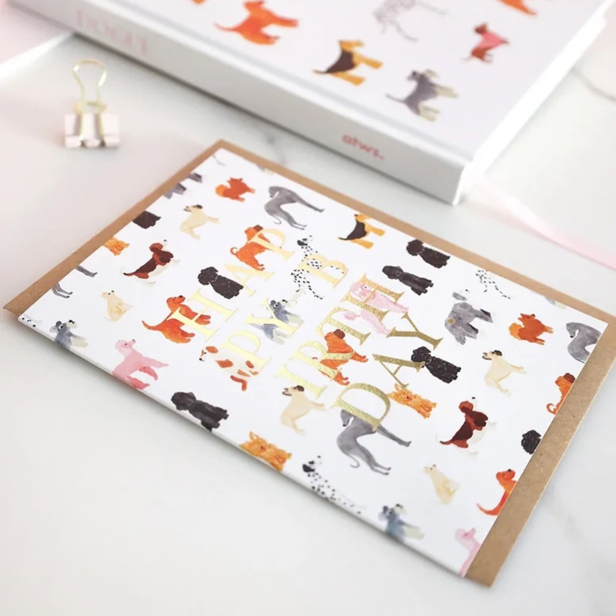Biglietto Birthday dogs pattern
