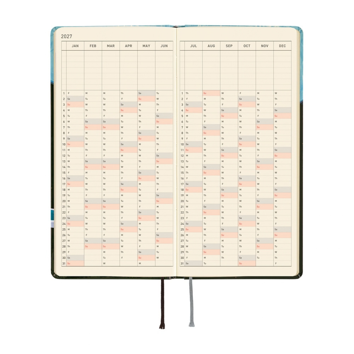 Hobonichi Weeks 2027 - Hiroko Kubota - Meteor Shower in the Light Blue Forest