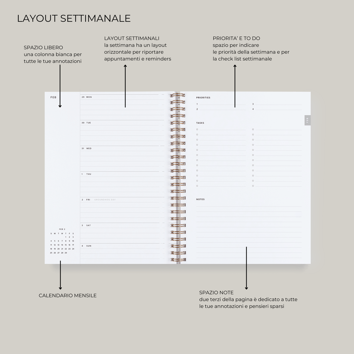 Agenda Year Task Planner 2027 - Compact Green