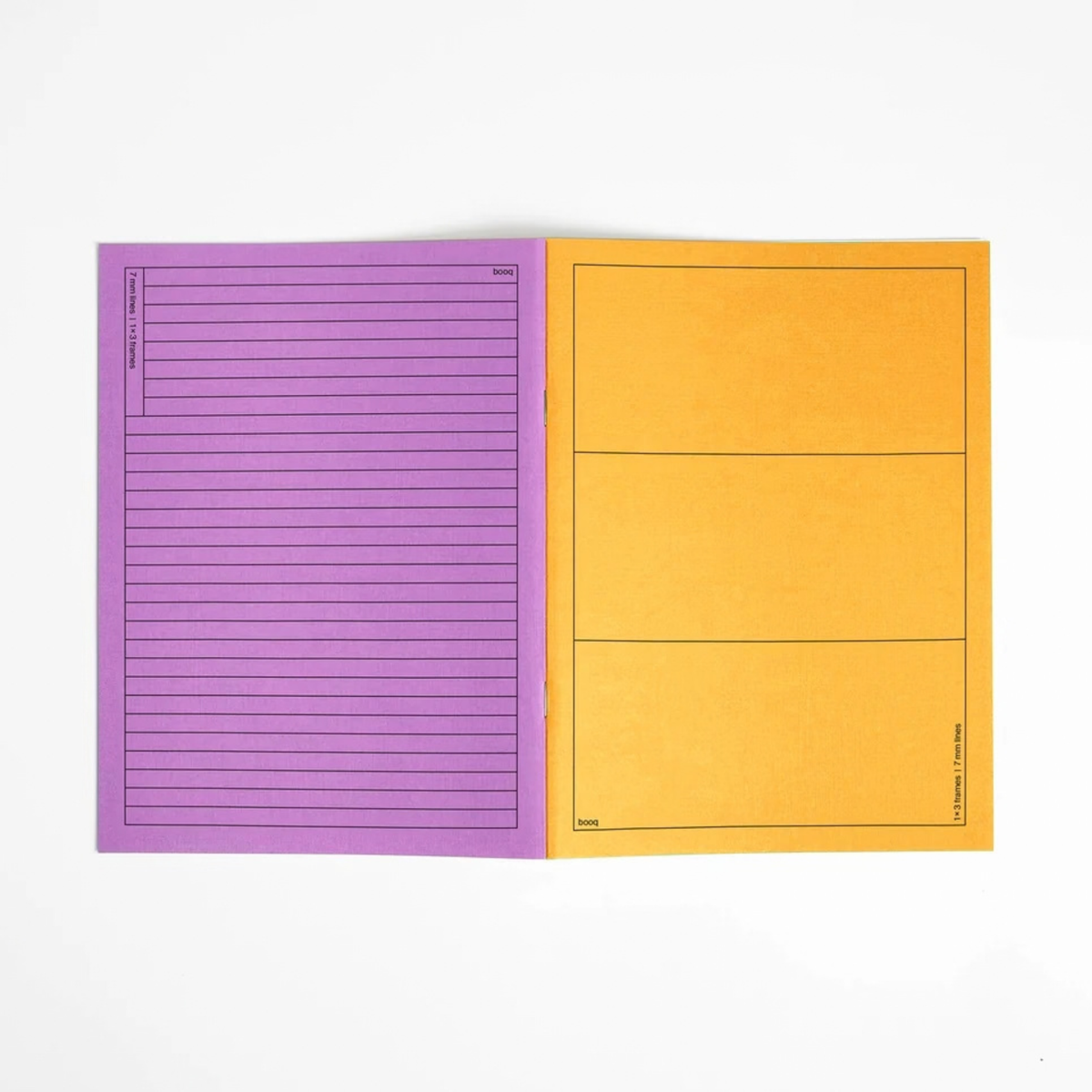 Notebook Booq double side - purple&yellow