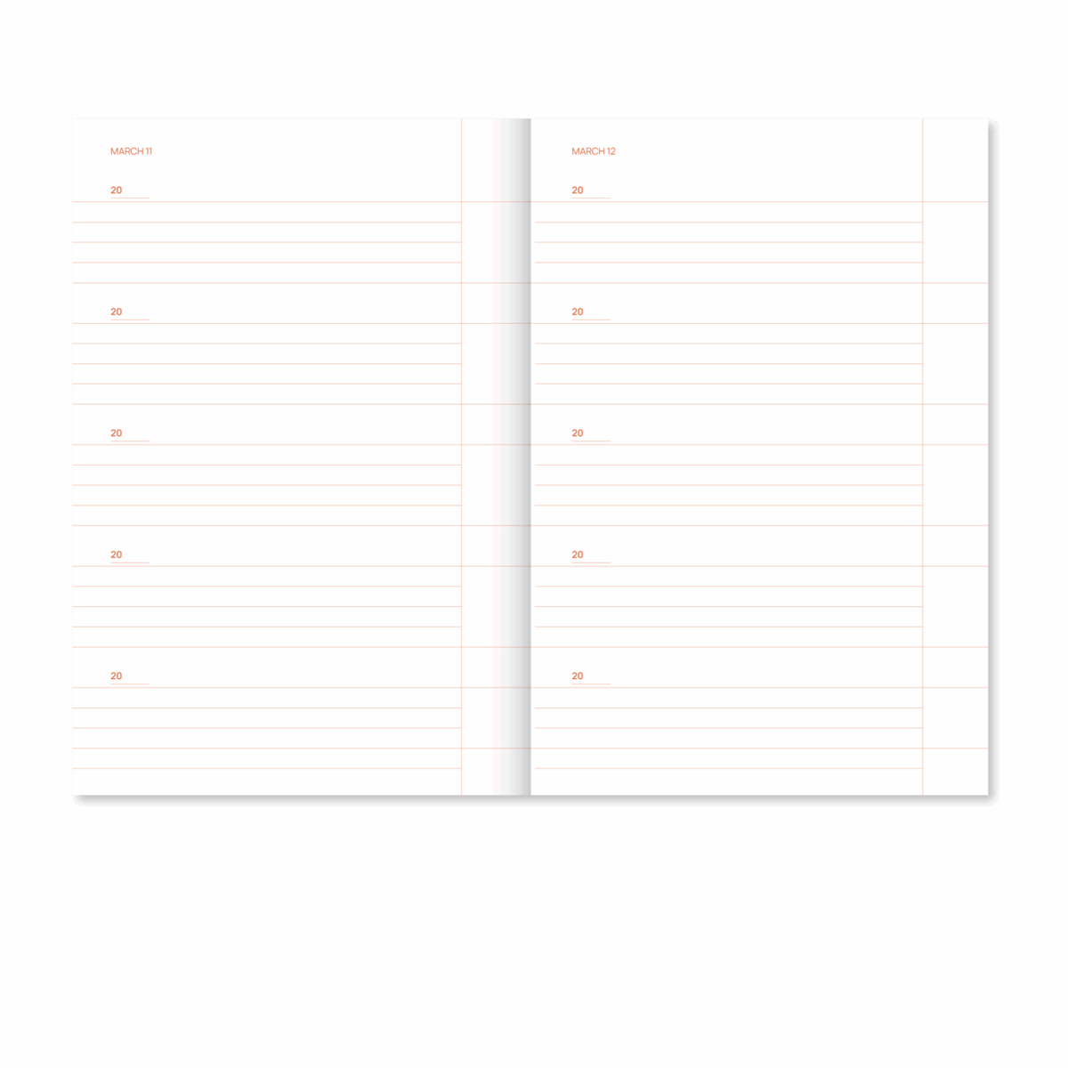 One line a day - Stripe Pink Red