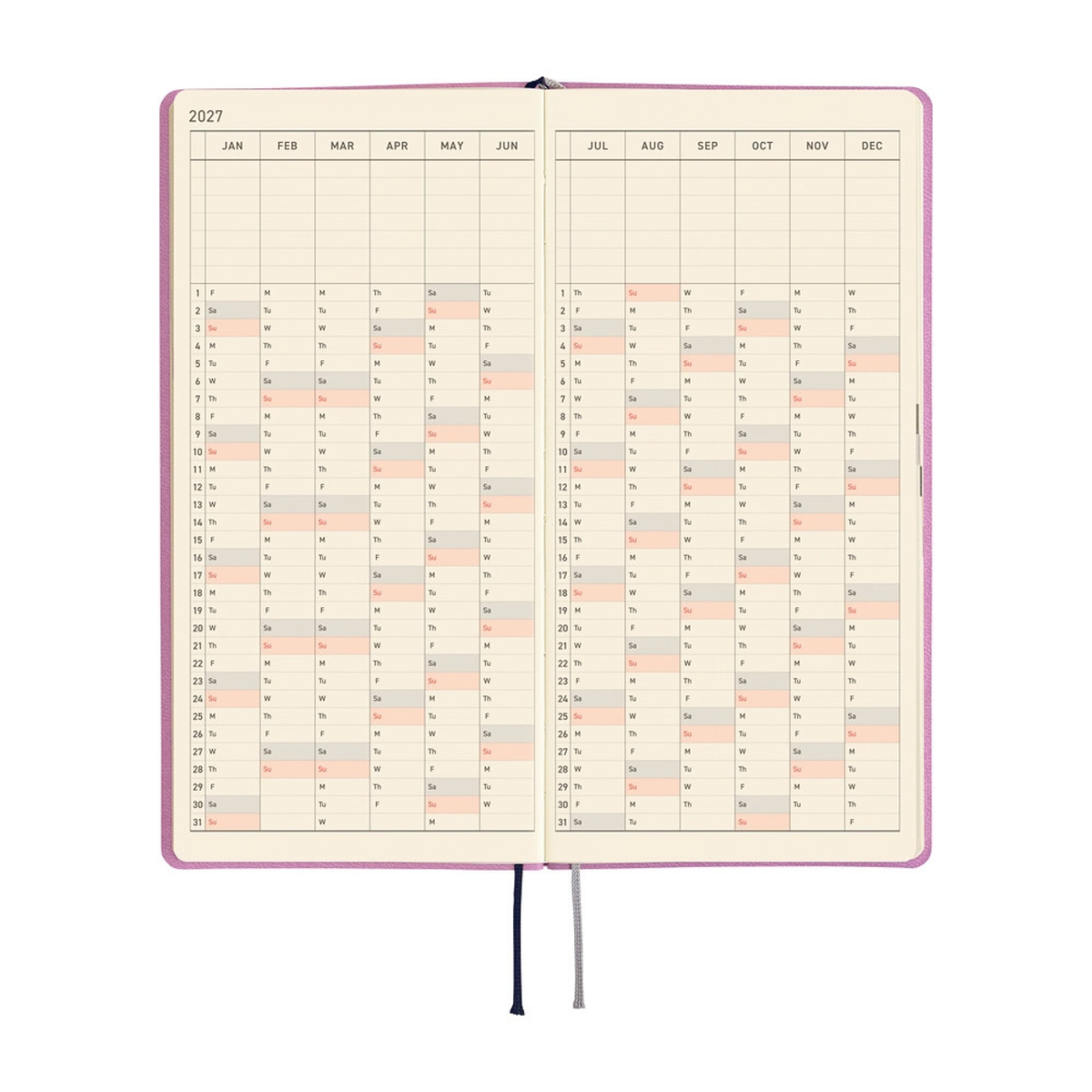 Hobonichi Weeks Smooth 2027 - Lavender Milk