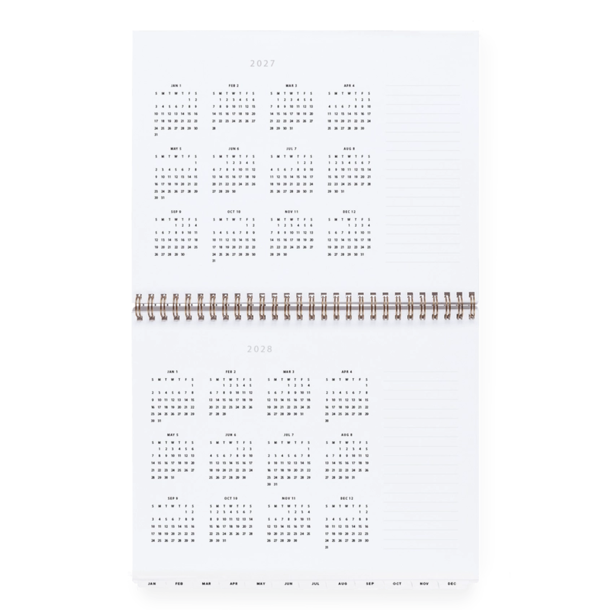 Agenda Weekly Task Planner Horizontal 2027 - Lavender