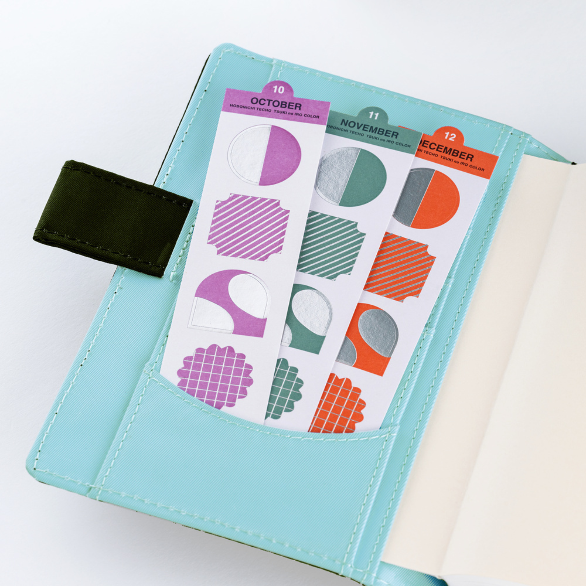 Hobonichi Accessories: TSUKI no IRO: Bookmark-Style Foil-Pressed Stickers