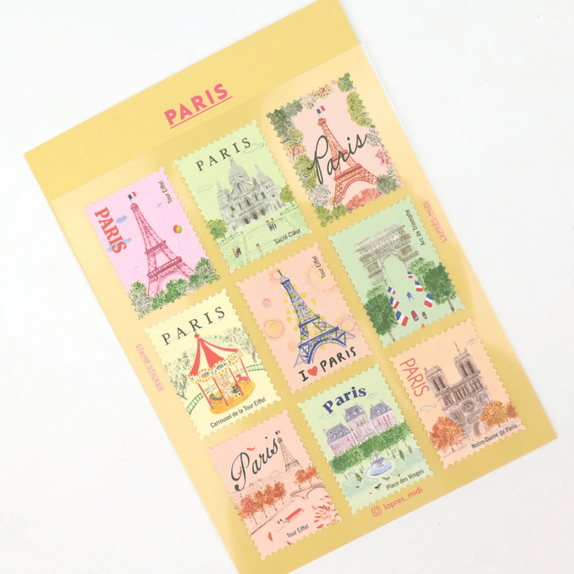 Travel Stamp Stickers - Paris n.1