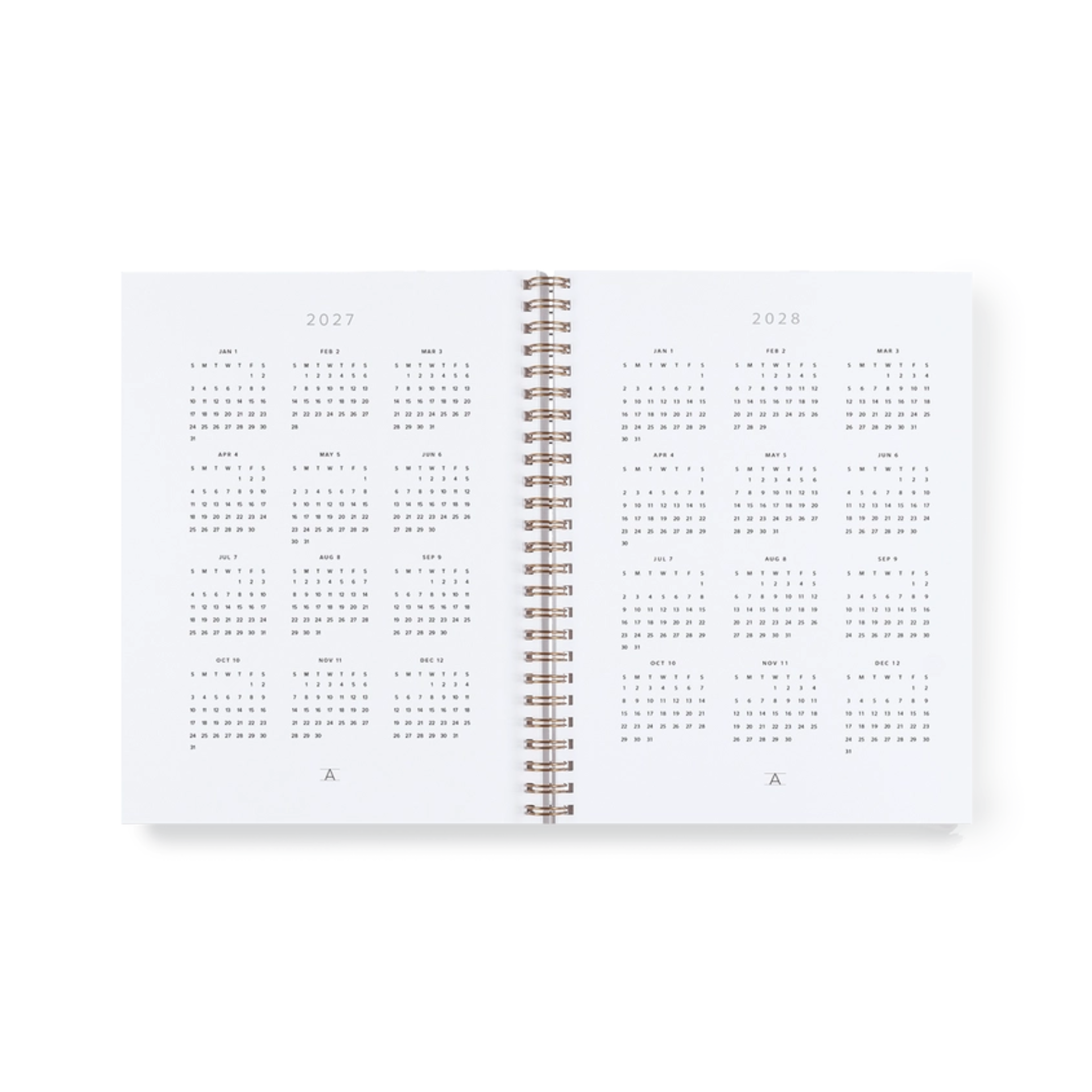 Agenda Year Task Planner 2027 - Compact Green