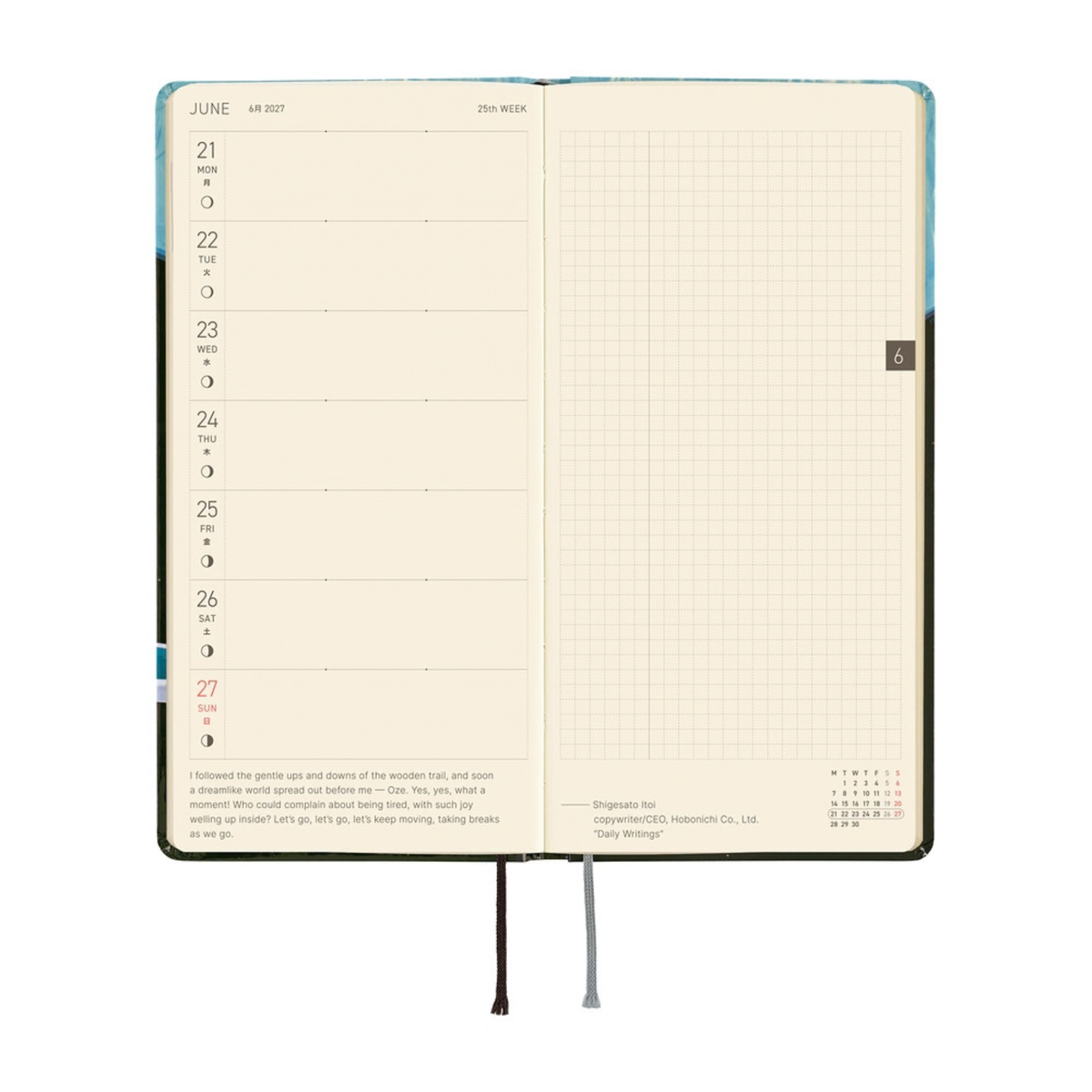 Hobonichi Weeks 2027 - Hiroko Kubota - Meteor Shower in the Light Blue Forest