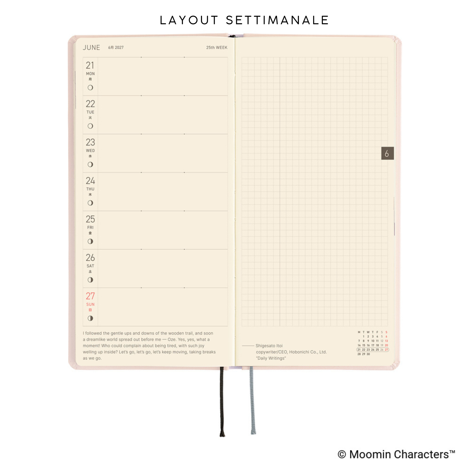 Hobonichi Weeks 2027 - Moomin At the Table