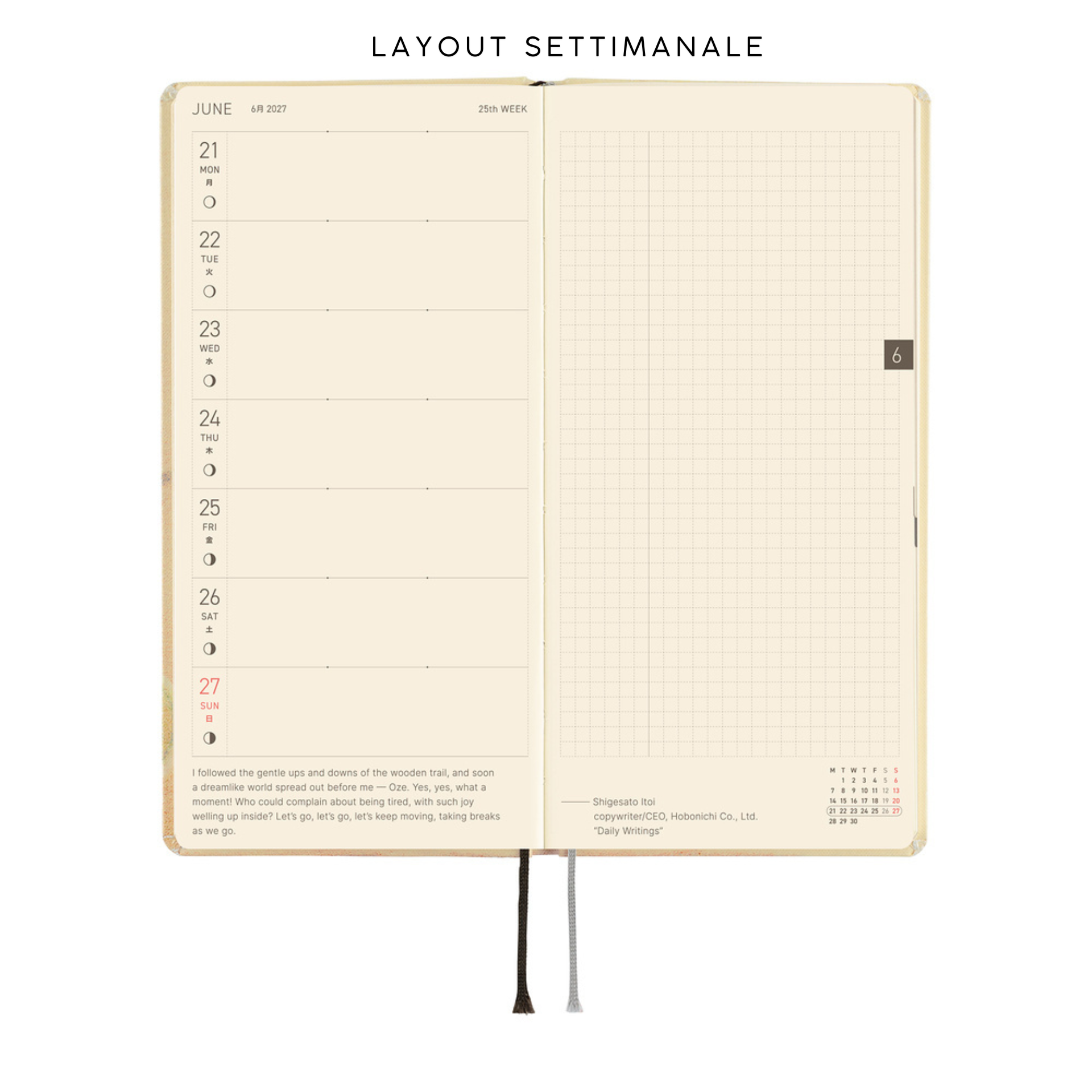 Hobonichi Weeks 2027 - Akiko Miyakoshi Once, in Spring