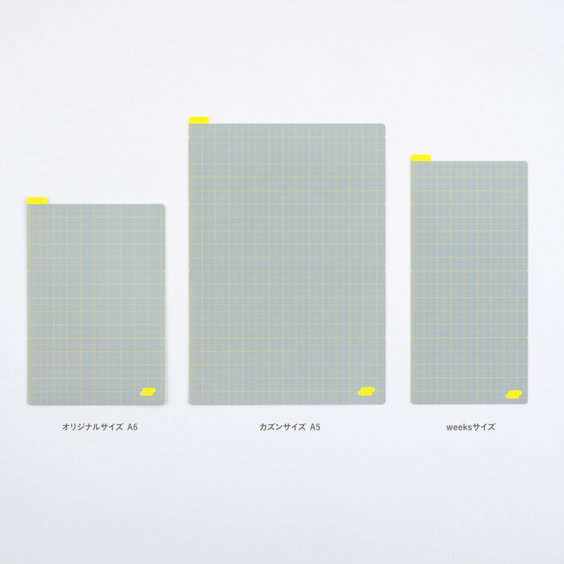 Hobonichi Accessories: Sottopagina Pencil Board Ice Gray x Yellow