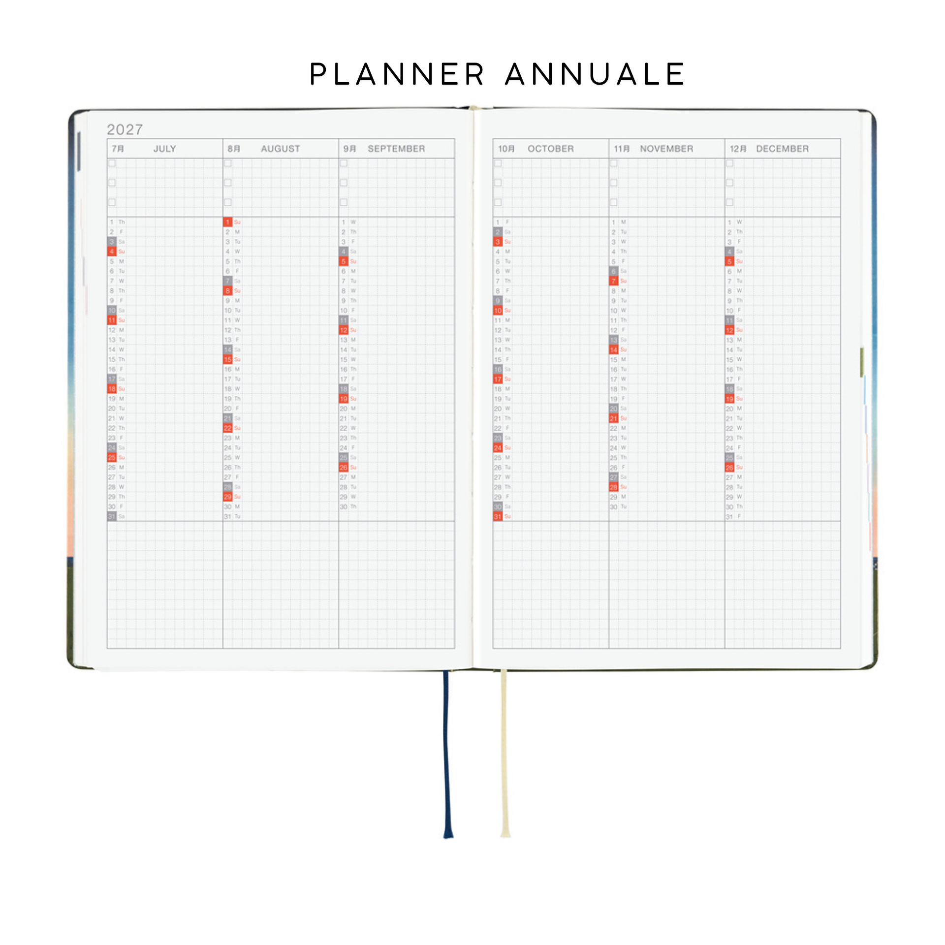 Hobonichi HON A5 2027  - Hiroko Kubota String Telephone Until the Moon is Full