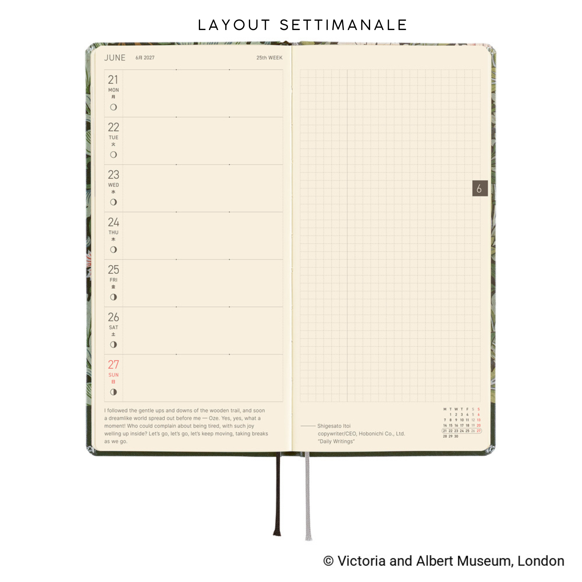 Hobonichi Weeks 2027 - V&A Leicester