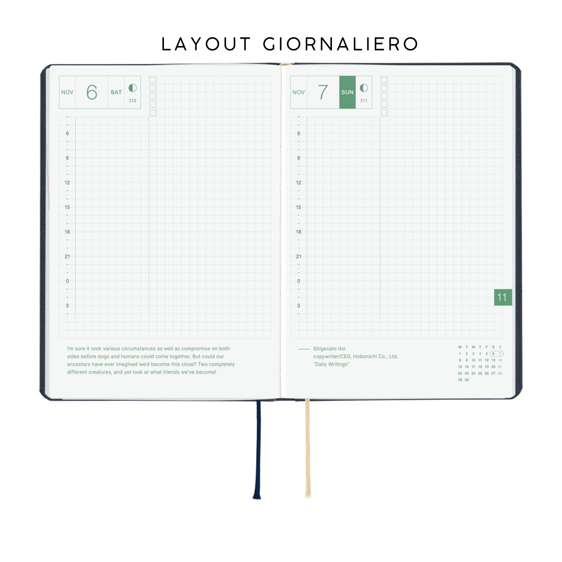 Hobonichi HON A6 2027  - Slash Navy