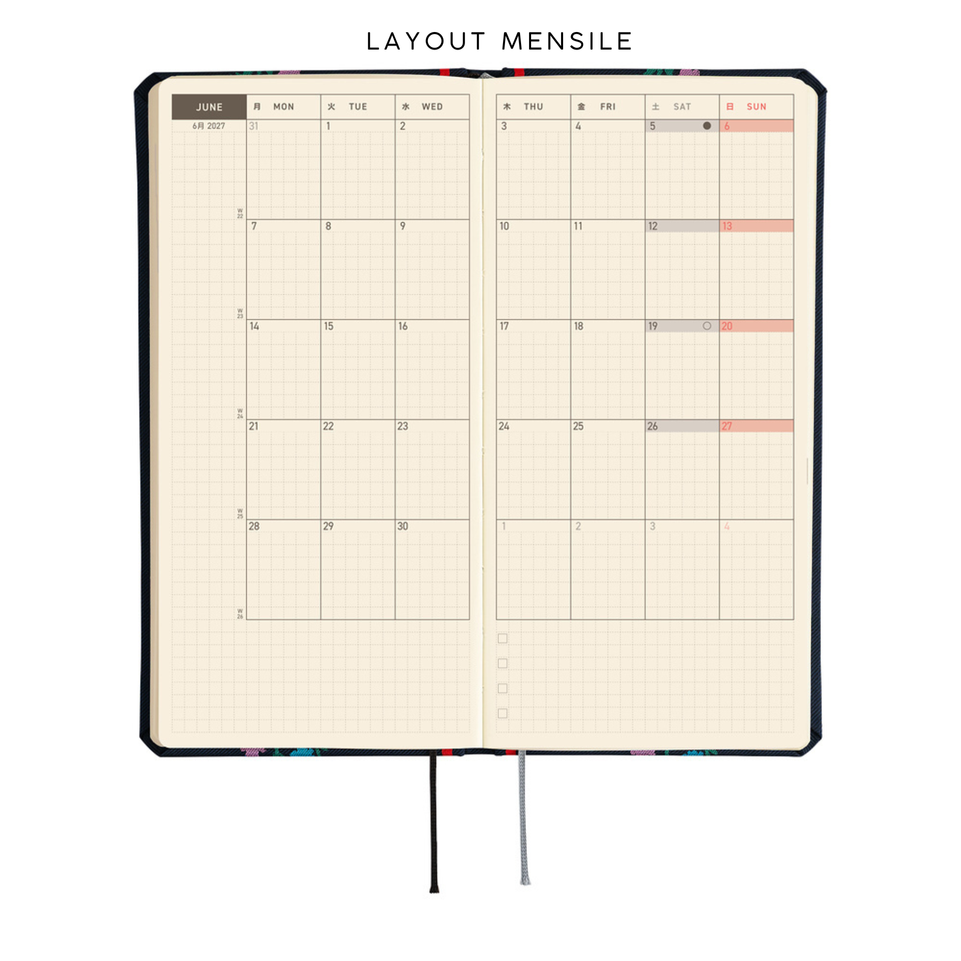 Hobonichi Weeks 2027 - Yoshie Watanabe Petit Bloom