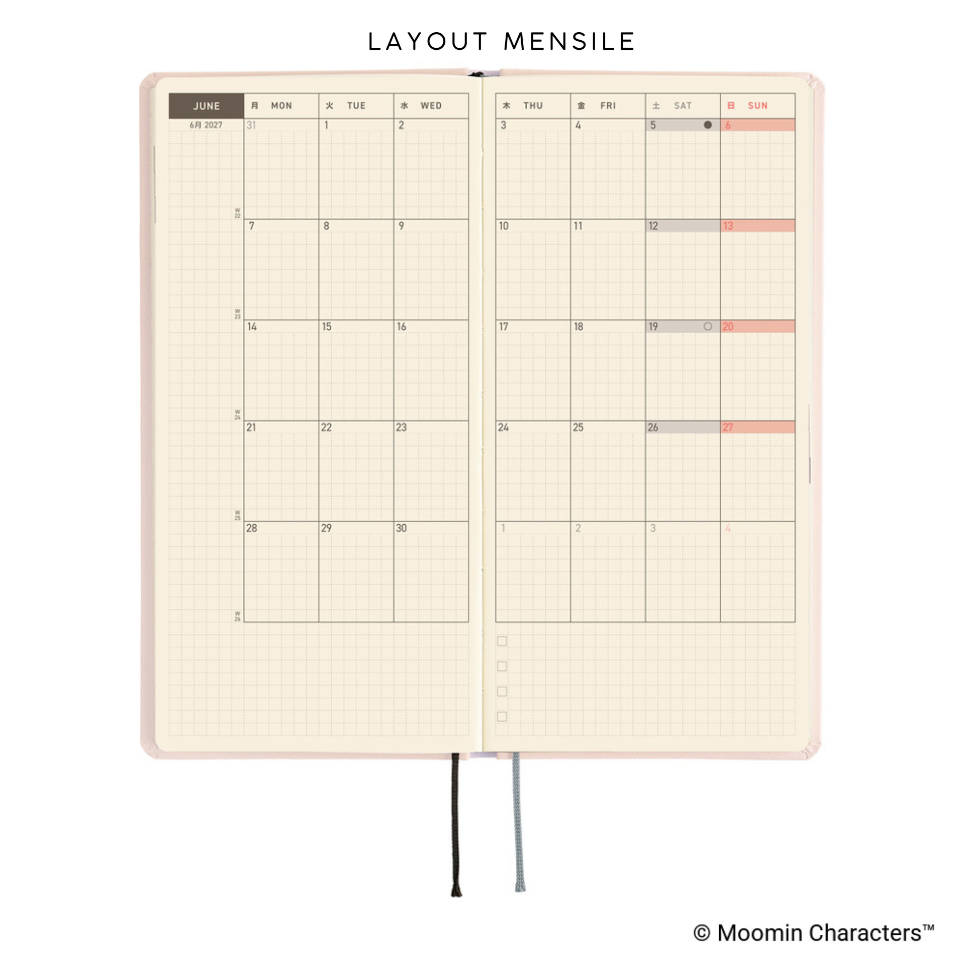 Hobonichi Weeks 2027 - Moomin At the Table