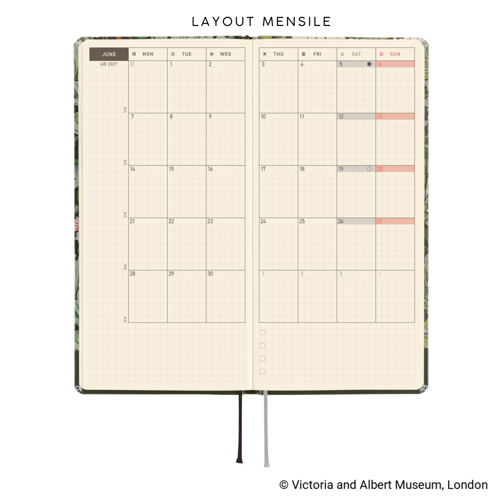 Hobonichi Weeks 2027 - V&A Leicester