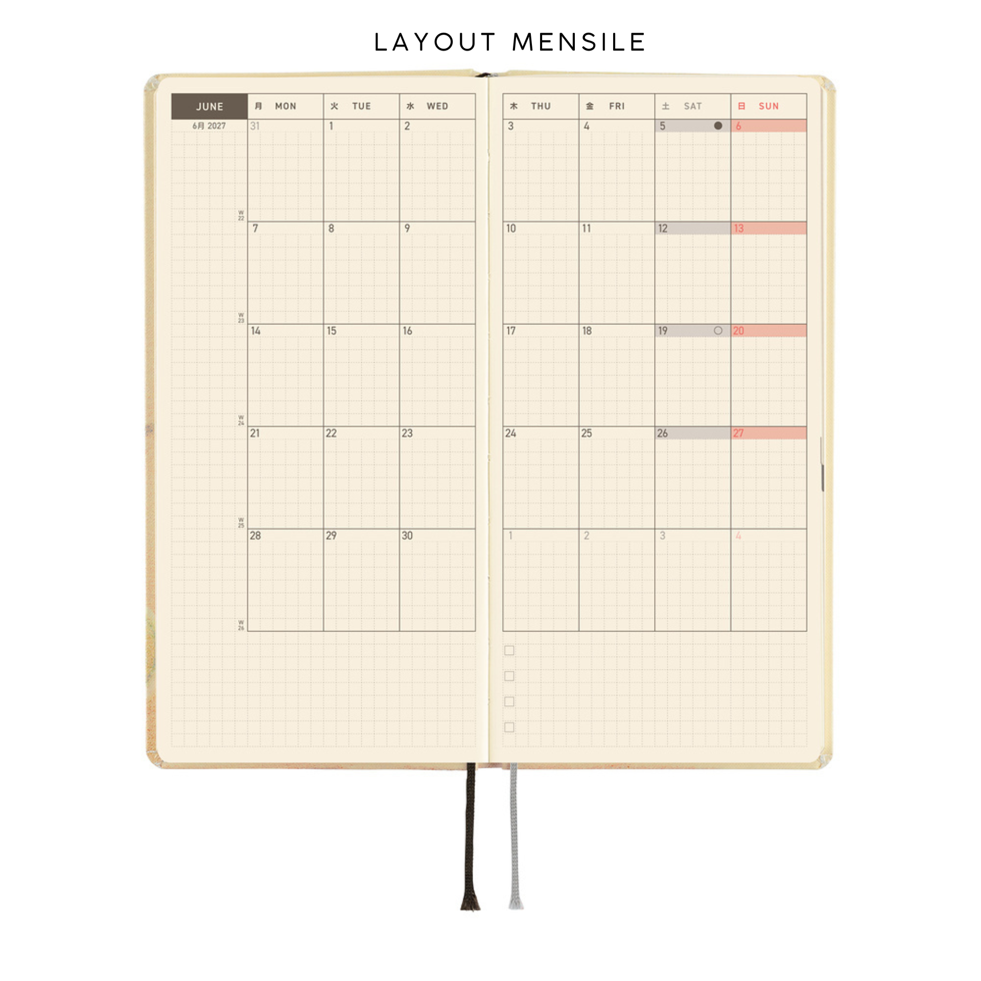 Hobonichi Weeks 2027 - Akiko Miyakoshi Once, in Spring