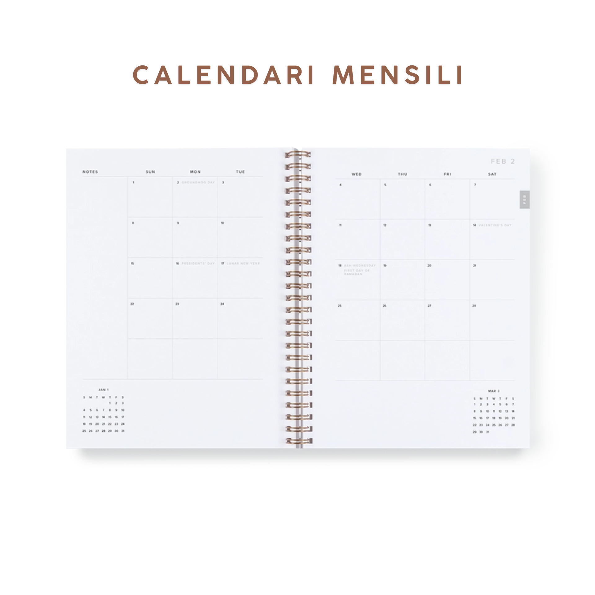 Agenda Year Task Planner 2027 - Compact Green