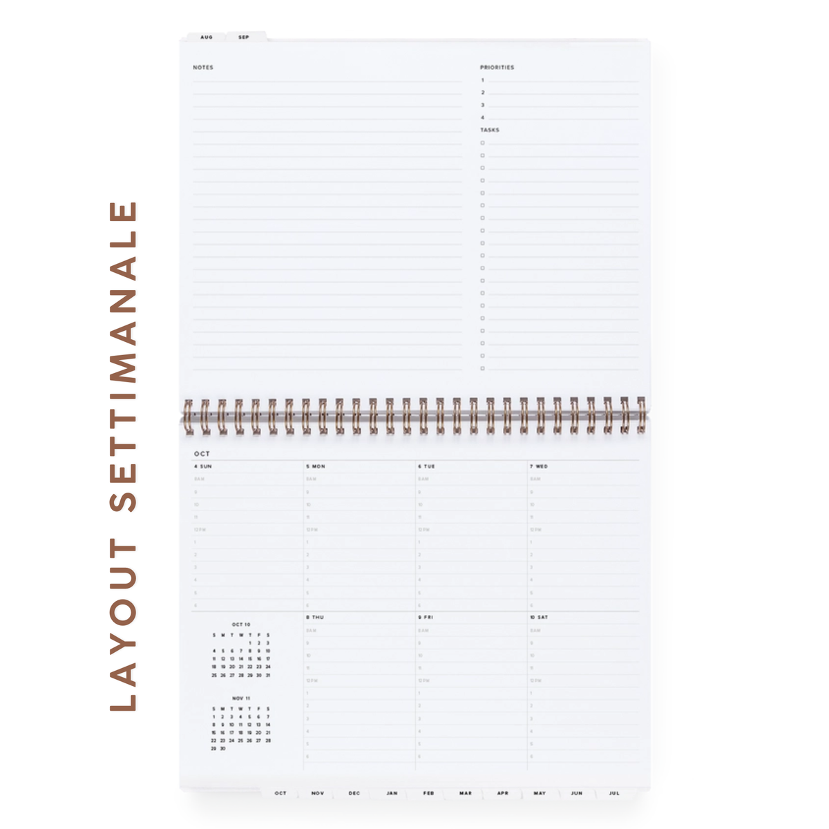 Agenda Weekly Task Planner Horizontal 2027 - Lavender