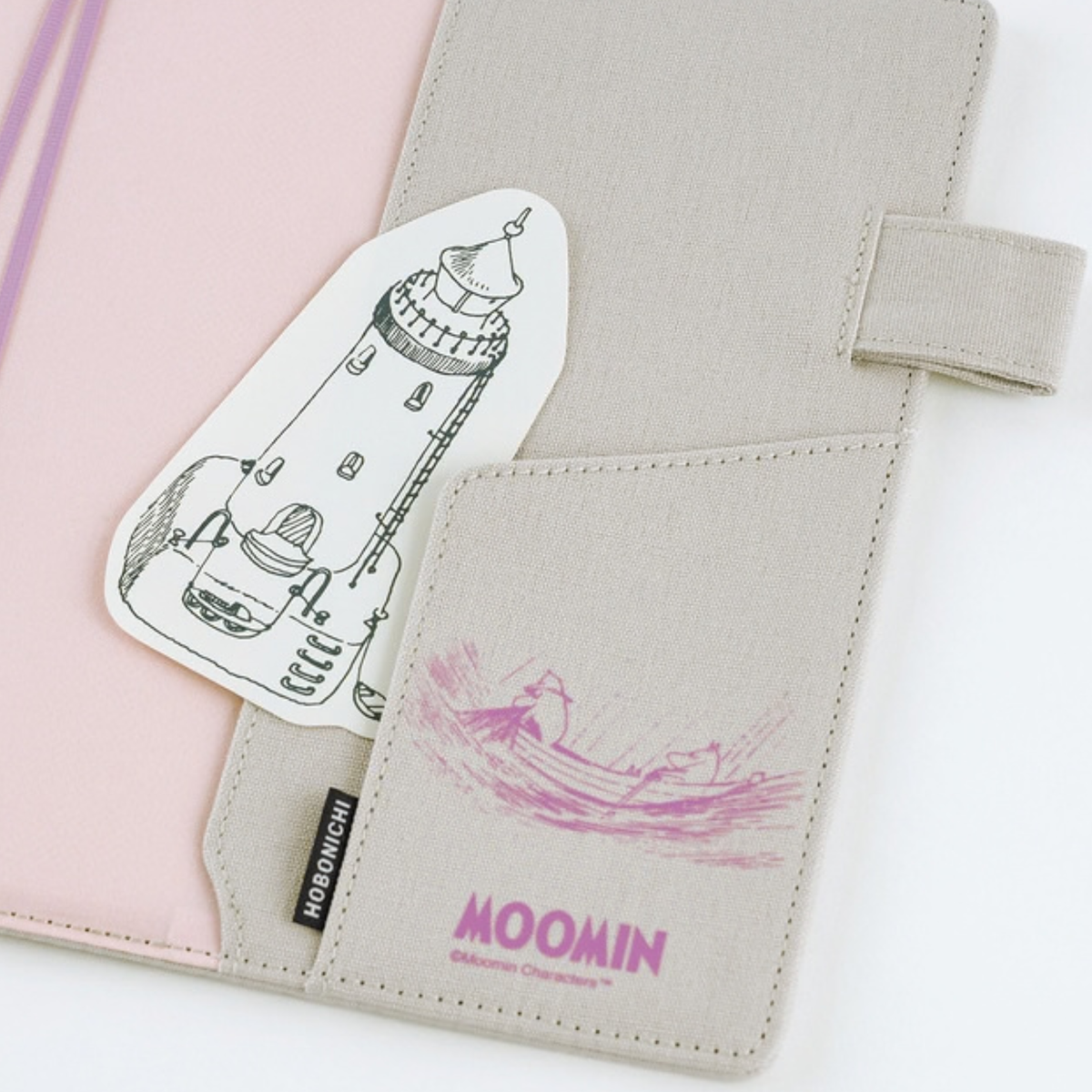 Cover Cousin A5 Moomin - My Yard (Pink Gray)