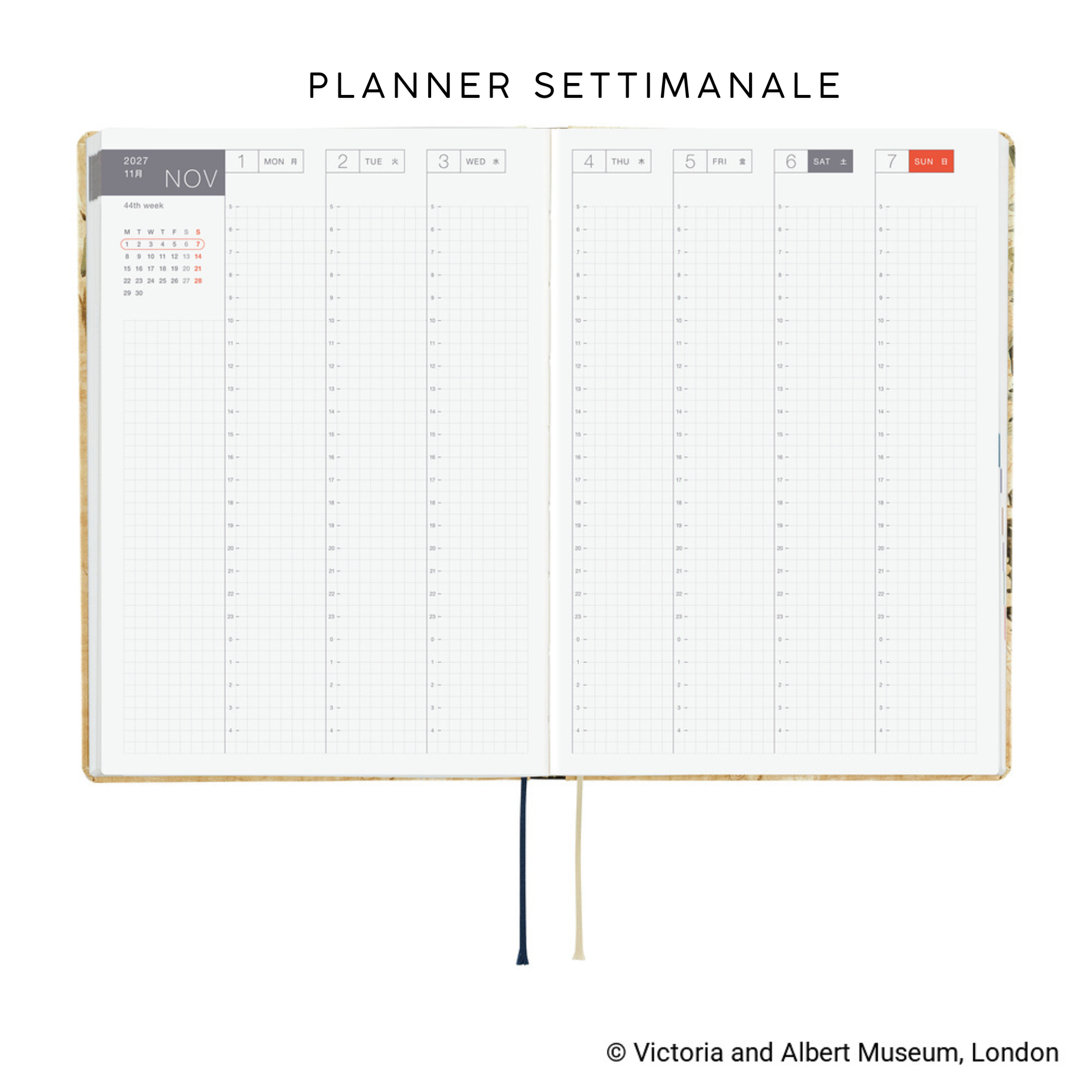 Hobonichi HON A5 2027  - V&A Vine