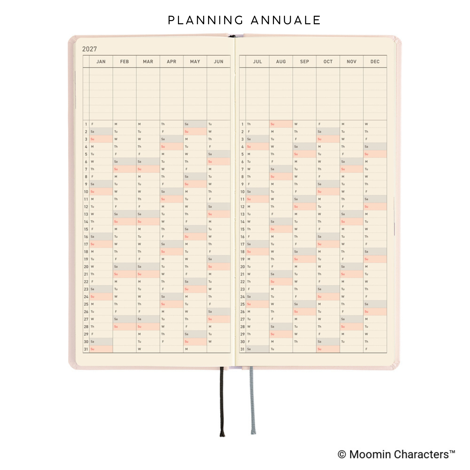 Hobonichi Weeks 2027 - Moomin At the Table