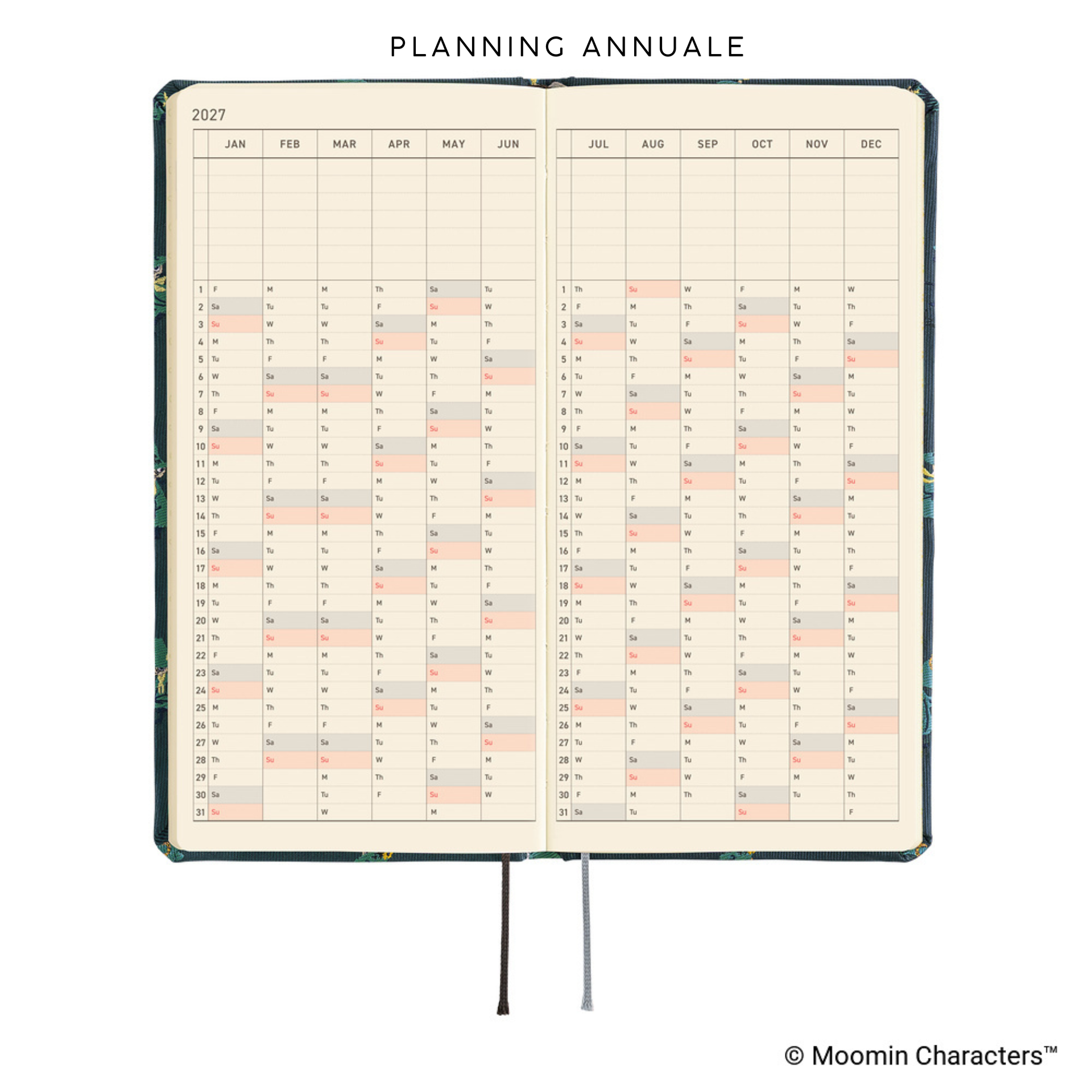 Hobonichi Weeks 2027 - Moomin A Day in the Life of Snufkin