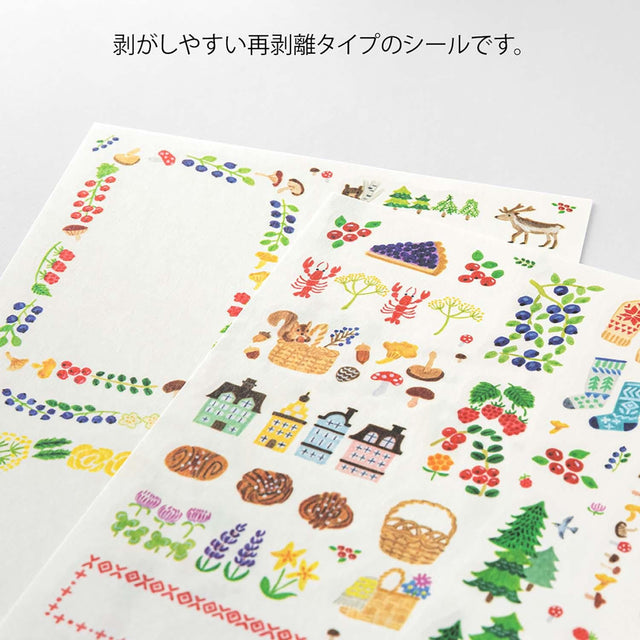 Midori Stickers Yuru Log Scandinavian