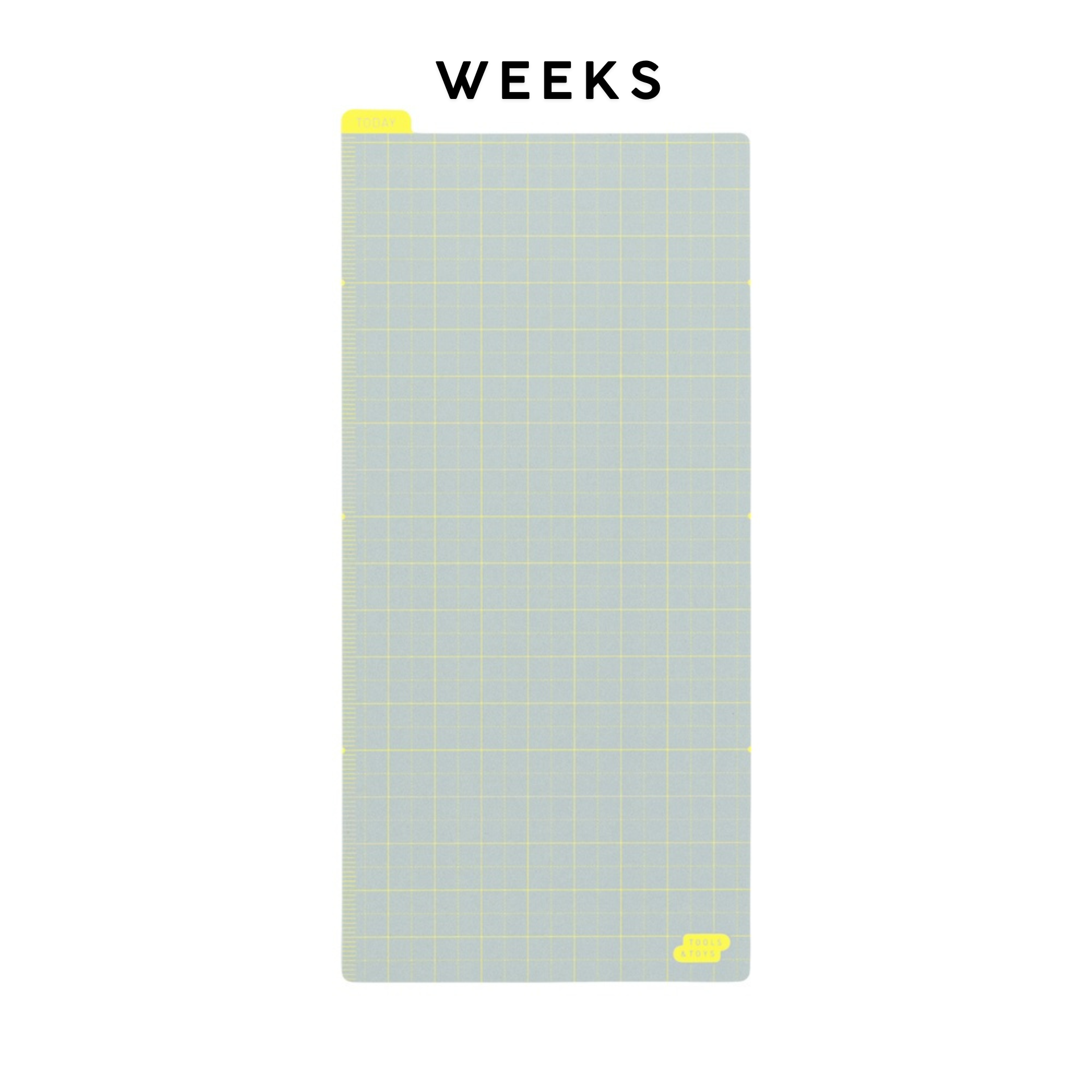 Hobonichi Accessories: Sottopagina Pencil Board Ice Gray x Yellow