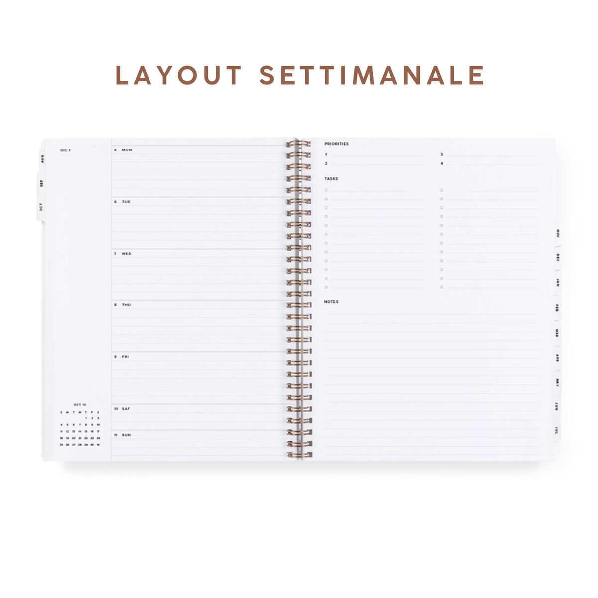 Agenda Year Task Planner 2027 - Espresso