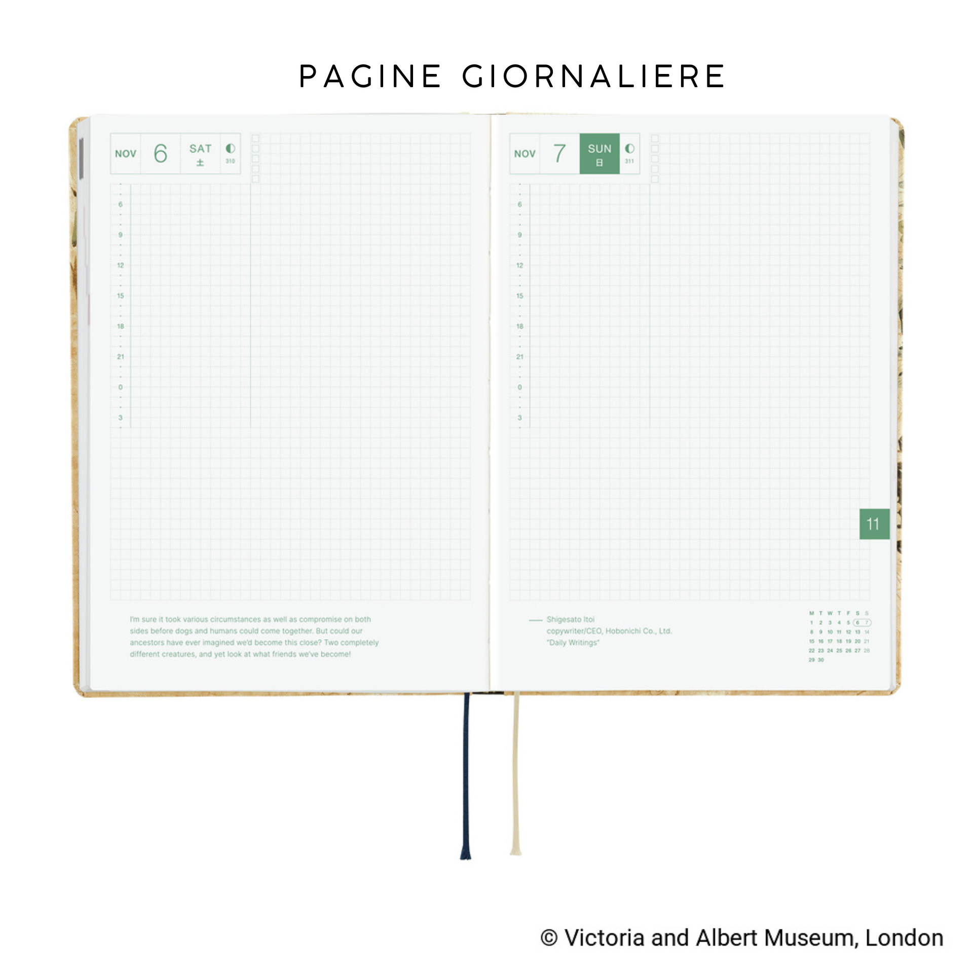 Hobonichi HON A5 2027  - V&A Vine