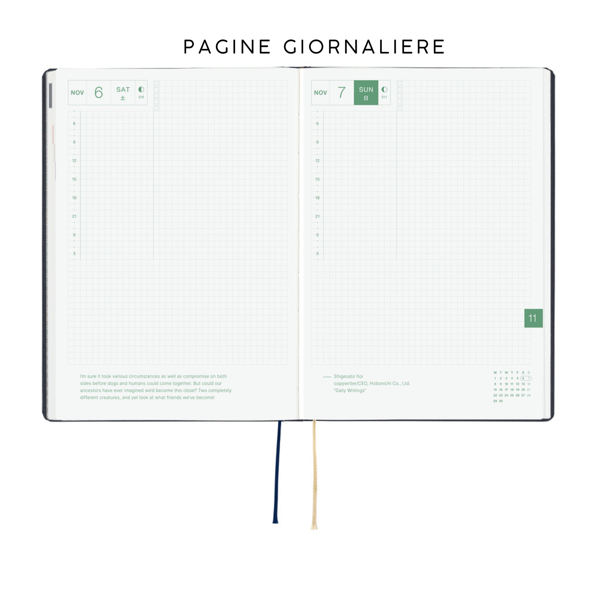 Hobonichi HON A5 2027  - Slash Navy
